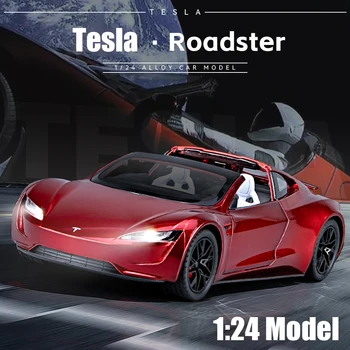 1:24 Tesla Roadster Sport Automobilio Lydinio Automobilio Modelį Diecasts & Žaislinės Transporto Priemonės Žaislinius Automobilius Vaikas Žaislai Vaikams Kalėdų Dovanos, Žaislai Berniukams