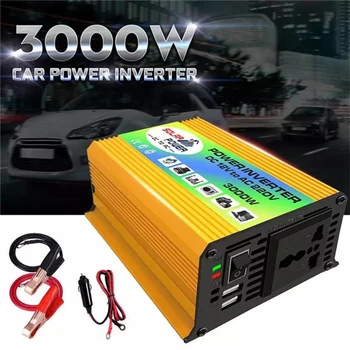 12V Į 220V/110V Car Power Inverter Konverteris, Kroviklio Adapteris, USB Dual Įtampos Transformatorių, Modifikuotų Sinusinės Bangos