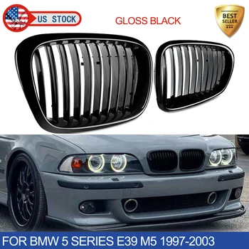 1999-2003 m. BMW E39 M5 525i 528i 540i Blizgus Juodas Priekinis Inkstų Grotelės Pora