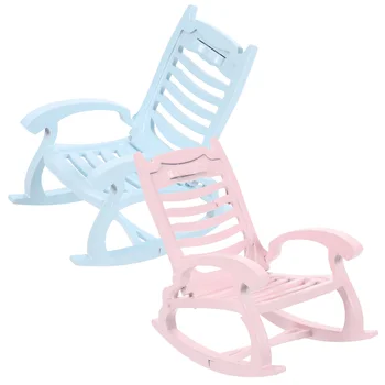 2 Vnt. Medinių Mini Arkliukas-Kėdės, Baldai, Namų Dekoro Modelis Priedai Ornamentu