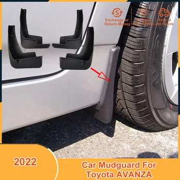 2022-2022 Auto Mudguard Toyota Avanza AVANZA 2022 Priedai Sparnas Raštas Splash Apsaugai Mudflaps Purvo Atvartais, Black PVC