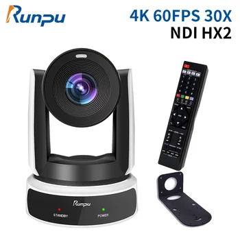 4K NDI Kamera 60FPS 30X Optinis Priartinimas AI Auto Stebėjimo PTZ Kamera su PoE HDMI SDI USB Sutampa Lempos-Live Transliacijos, 