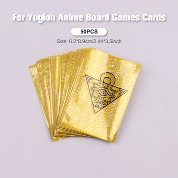 50pcs/komplektas (1 pakelis) Yu-Gi-Oh! Cosplay Yugioh Tūkstantmečio Įspūdį Anime Stalo Žaidimai Kortelės Rankovėmis Kortelės Barjeras Kortelės Raštas