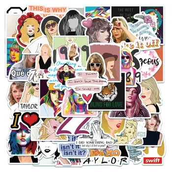 50pcs Swift Muzikos Albumas Aplinkinių Atvirukų Lipduką 