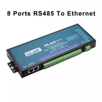 8 Nuoseklusis Prievadas RS-485 Su Ethernet Converter Vartai ZLAN5807A DI Serverio Palaikymas Modbus MQTT JSON