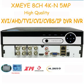 8CH 4K-N 5MP 6in1 HAINAUT Kamera, DVR NVR Hibridinis Vaizdo įrašymo H. 265 Analoginis CVI TVI IP Kameros, Stebėjimo Apsaugos VAIZDO P2P