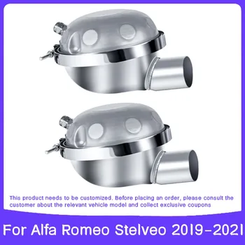 Automobilio Elektroninių Išmetimo Garso Stiprintuvas, 1 Arba 2 Garsiakalbiai Su Mobiliojo App Kontrolės Alfa Romeo Stelveo 2019-2021