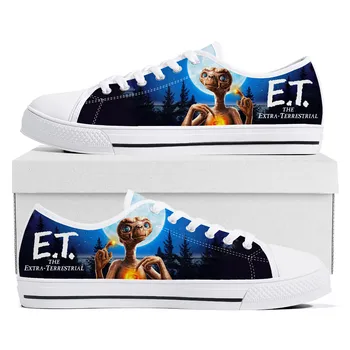 E. T. nežemiškas Filmą Žemas Viršų Sportbačiai Vyrai Moterų Paauglys Drobės Sneaker Kasdienių Užsakymą Pagaminti Batai Pritaikyti Batų