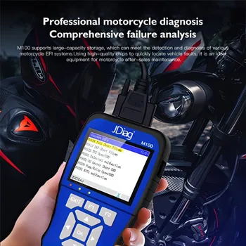 JDiag M100 Motociklininkų Profesionalų Diagnostikos Įrankis Moto Skeneris + Baterijos Testeris,Honda Yamaha ir kt
