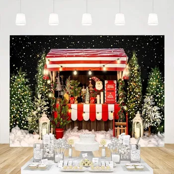 Kalėdų Fonas, Apšvietimas Blizgučiai Santa Claus Santa Pašto Fone Fotografijos Sniego Žvaigždėtas Dangus Šalis Dekoro Reklama