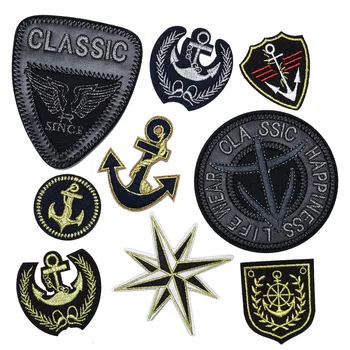 Karinio jūrų laivyno Medalis Kompasas logotipą, Geležies Pataisą, Siuvimo Audiniai, Rankų darbo Appliques, 