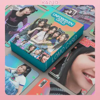 KAZUO 55 Vnt LE SSERAFIM UNFORGIVEN Albumą Lomo Kortelės Kpop Photocards Atvirukų Serija