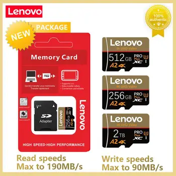 Lenovo 10 Klasė High Speed Atminties Kortelė 128 GB 256 GB 512 GB Micro SD TF Kortelę 1 TB 2TB cartao memoria de Telefono Kamera