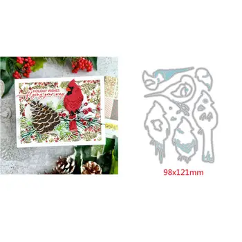 Metalo pjovimo pelėsių 2023 Kalėdų paukštis, medis, užrašų knygelė 