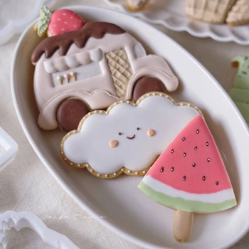 Mielas Ledų, Sausainių Antspaudas 3D Arbūzas Debesis Saldainiai, Šokolado Desertas Pelėsių Plastiko Cookie Cutter Virtuvės Konditerijos Kepimo Įrankis