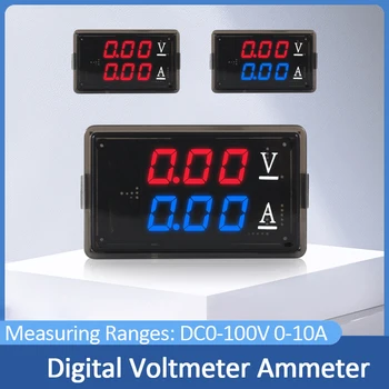 Mini Digital Voltmeter Ammeter DC 0-100V 0-10A Įtampa Srovės Matuokliu Detektorius Testeris Dviguba LED Ekranas, Indikatorius