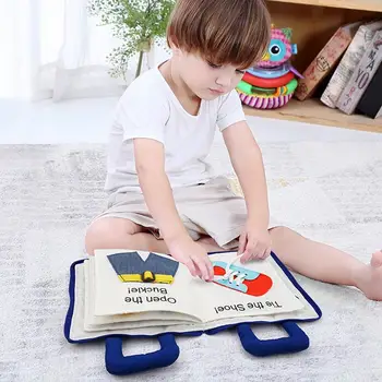 Montessori Žaislai Vaikams 1 Metų vaikų Knygų Mokymosi Švietimo 3D Tylus Audinys Veiklos Istoriją Knygoje maži vaikai 2 Metų Dovanos