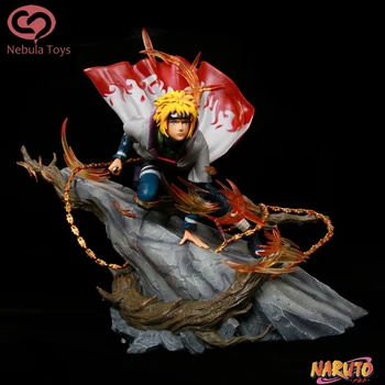 Naruto Minato Namikaze 24cm Anime Pav Akmens Keturių Kartų Statulėlės Pvc Statula Modelis Kolekcionuojamos Lėlės Apdailos Žaislas Dovanos