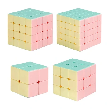 Naujas Color Magic Cube Shengshou legenda Macaron Stickerless Magic Cube 5x5x5/4x4x4/3x3x3/2x2x2 Cubing Klasėje Macaron Greitis Kubas