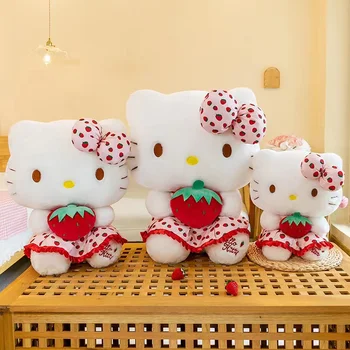 Naujas Sanrio Kawaii Hello Kitty Pliušiniai Žaislai Pagalvę Lėlės Įdaryti Cinnamoroll Vaikų Plushies Namų Puošybai Mergina Gimtadienio Dovana
