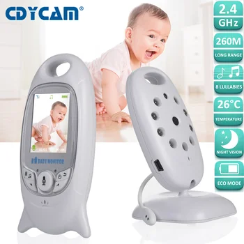 Naujas VB601 Video Baby Monitor 2 Būdas Kalbėti 2 colių LCD Belaidžio Saugumo Auklės Kamera, Naktinio Matymo Temperatūros Stebėjimo 8 Lullabys