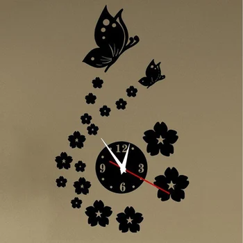 Sieninis Laikrodis Akrilo Laikrodžiai Žiūrėti Sieninis Laikrodis Modernus Dizainas, 3d Kristalų Veidrodis, Laikrodžiai, Namų Drugelis Karšto Apdailos Kambarį Naujas