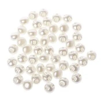 Siuvimo Perlų Mygtukai 50pcs Netikras, Dirbtinis Plastikas Pearl Ornamentu Priedų