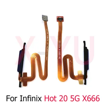Už Infinix Karšto 20 5G X666B X666 Home Mygtuką, pirštų Atspaudų Jutiklis Grįžti Power Flex Kabelis