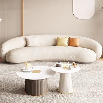 Šezlongas Lounge Aksomo Sofa-Balta Minimalista Italų Stiliaus Fotelis Sofa Lenktas Šiuolaikinės Salas Y Sofos Muebles Surenkamieji Namai