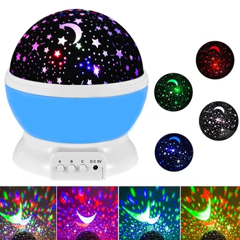 Žvaigždžių Projektorius Naktį Šviesos diodų (LED) Sky Moon Lempos Galaxy Žibintai Vaikų Miegamasis Apdailos Žvaigždžių Vaikų Gimtadienio, Kalėdų Dovanos